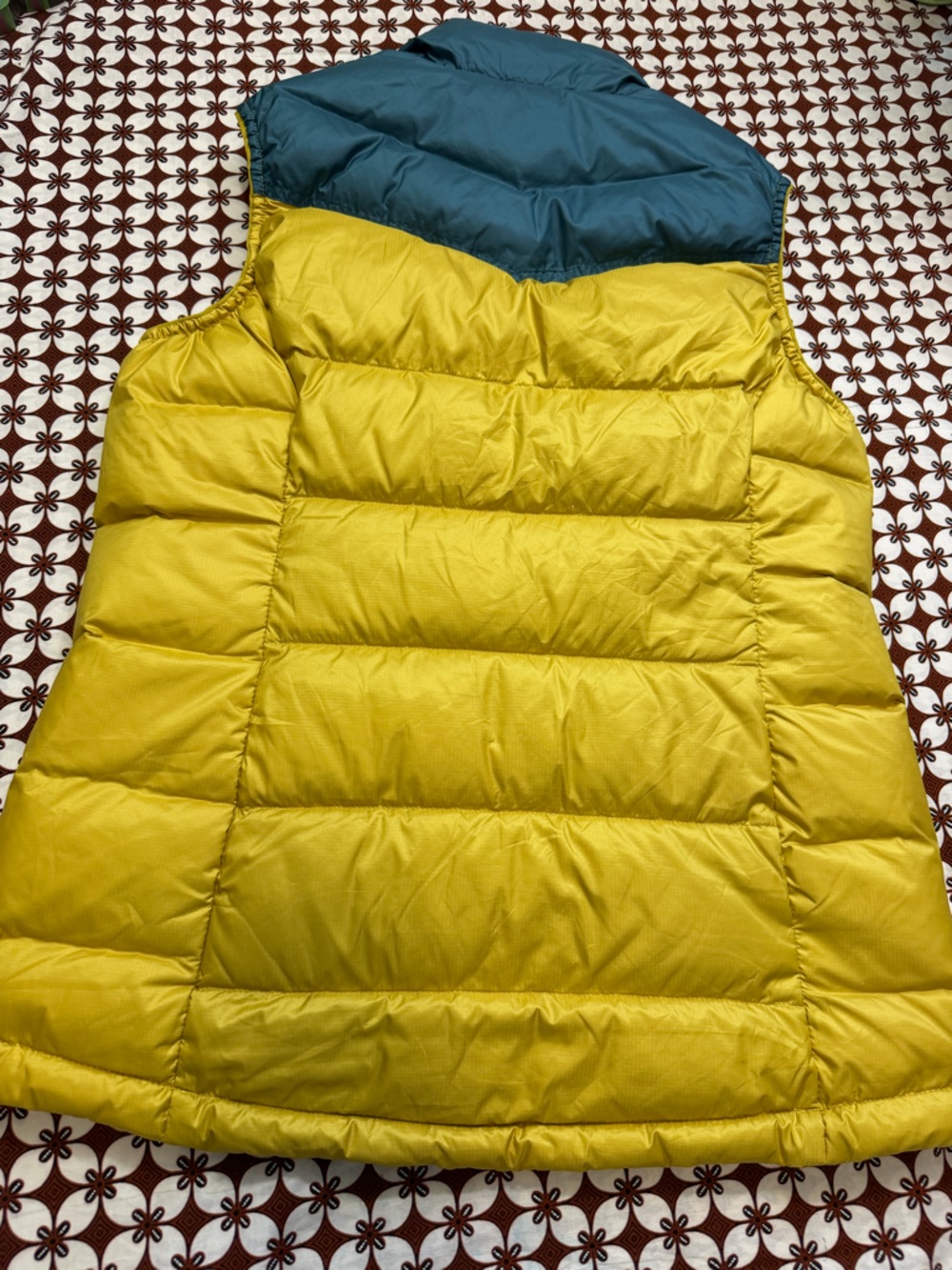 Outdoor Research Puffer Vest in Mustard and Teal - Picture 7 of 9
